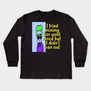 gold mining tee Kids Long Sleeve T-Shirt